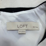 Ann Taylor Loft Womens Black & White Chevron Stripe Fit & Flare Dress Size 6P