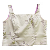 Jwffrey & Dara Womens Cream Satin Floral Jacket & Sleeveless Top Set Size 16