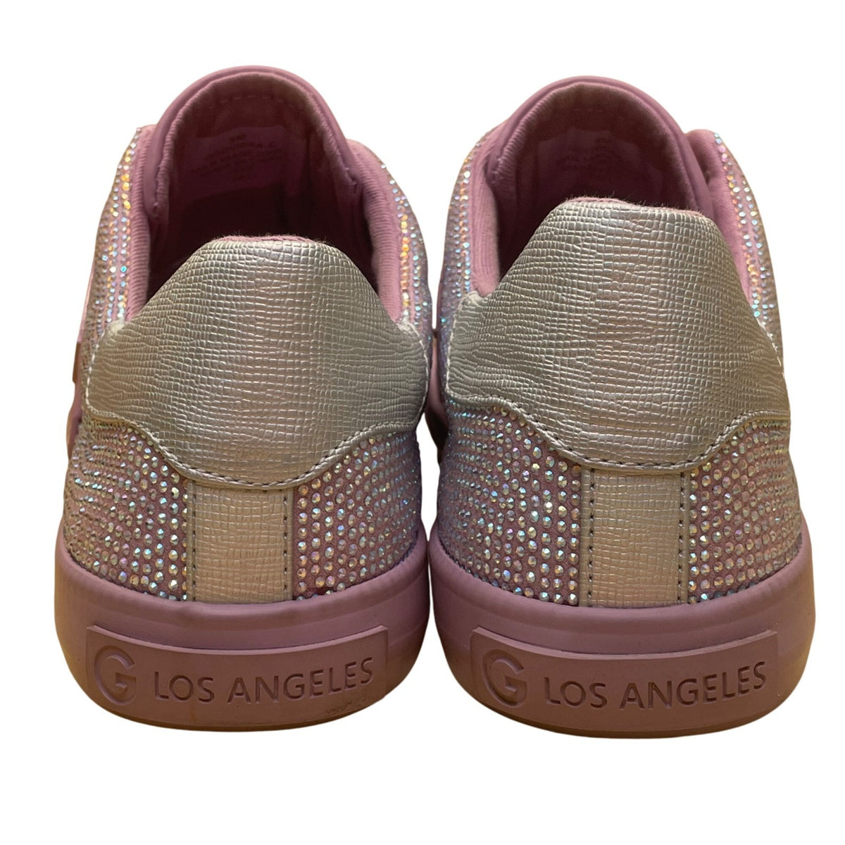 GBG Los Angeles Women’s Pink Rhinestone Quilted Low-Top Sneakers Size 9M