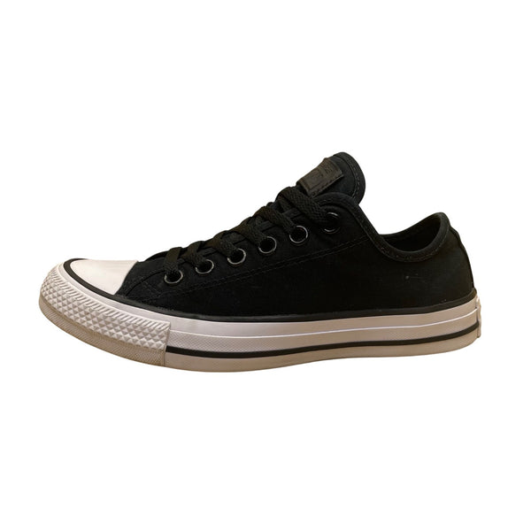 Converse Unisex Black Canvas Classic Lace-Up Low Top All Star Shoes Size M5/W7