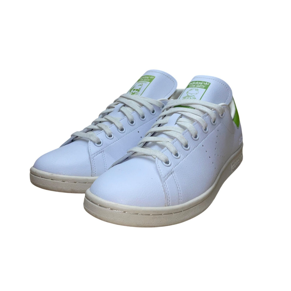 Adidas Stan Smith Men’s White & Green Kermit The Frog Lace Up Sneakers Size 9.5