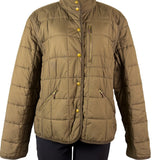 Lauren Ralph Lauren Womens Olive Puffer Jacket Quilted Snap/Zip Sz XL