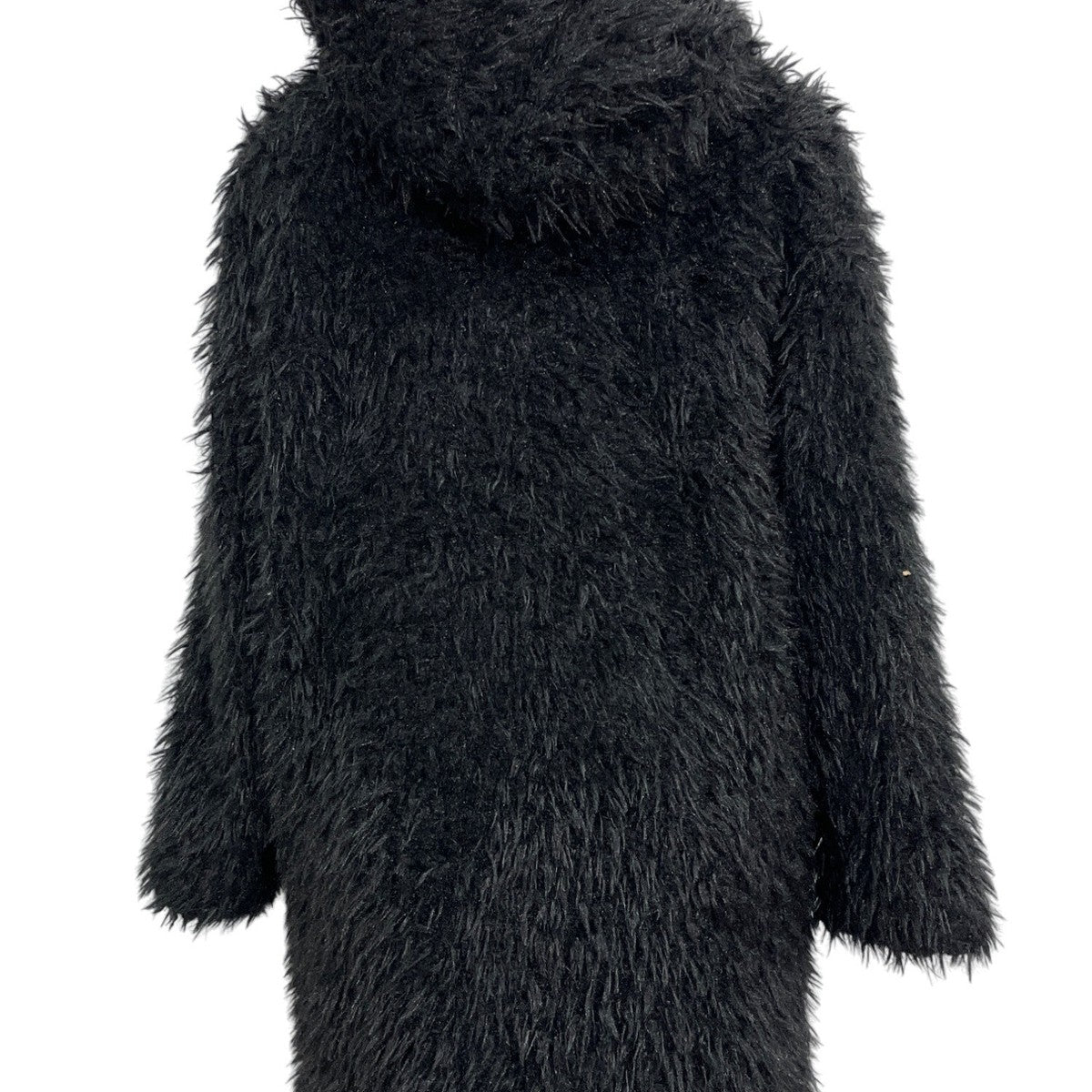 LOLA Women's Black Faux Fur Coat Size L