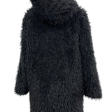 LOLA Women's Black Faux Fur Coat Size L