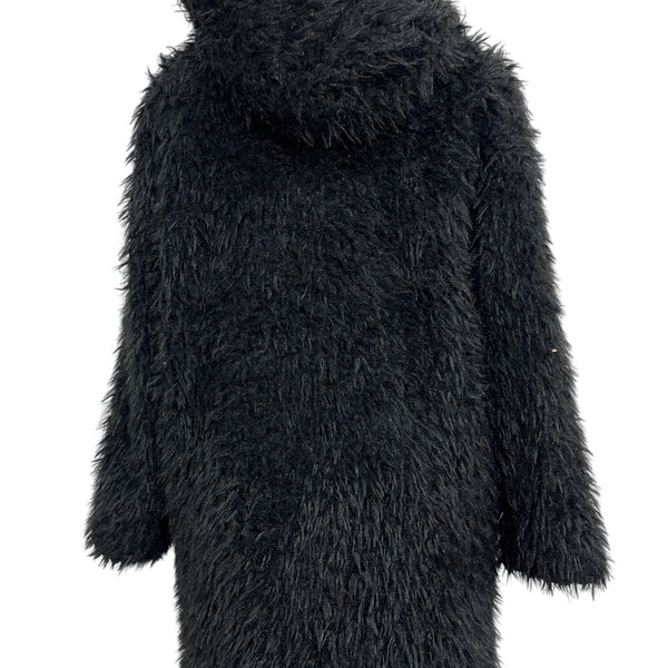 LOLA Women's Black Faux Fur Coat Size L