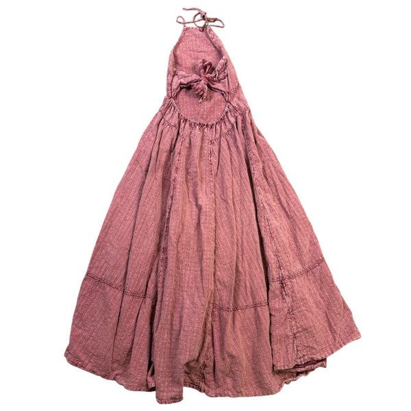 Free People Womens Pink Halter Maxi Dress Size S/Lined