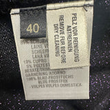 Escada Purple Frostfox Fur Cuff Glitter Set Turtleneck Vest Cardigan Sz 40