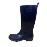 Nine West Women’s Black Rubber Tall Logo Detail Ydoll Rain Boots Size 9M