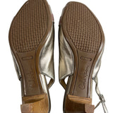 Cole Haan Women's Vintage Silver Air Eliana Ot Sling Heels Sz 9B