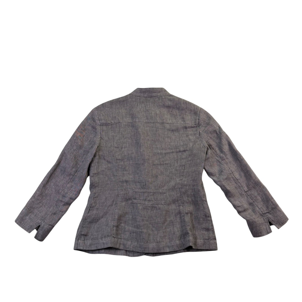Banana Republic Womens Gray Linen Button-Up Blazer Jacket Size 0P