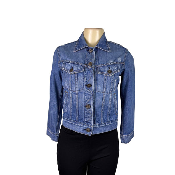 Pamela Love J.Crew Womens Blue Denim Jacket Button Front Size S