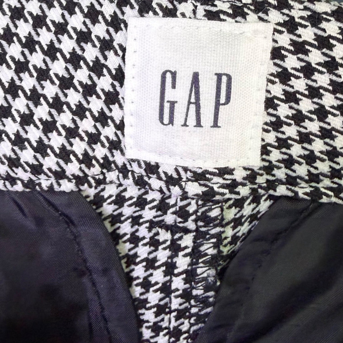 Gap Womens Black & White Houndstooth High-Rise Kick Fit & Stretch Pants Size 4