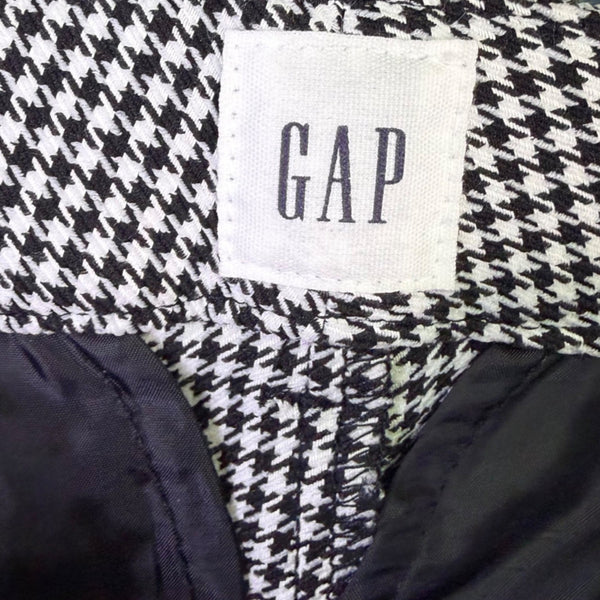 Gap Womens Black & White Houndstooth High-Rise Kick Fit & Stretch Pants Size 4