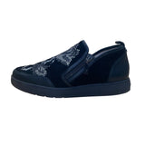 Donald J. Pliner Women's Black Suede With Silver Accents Slip-On Shoes Size 6.5M
