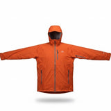 L.L. Bean Mens Orange Hooded Rain Jacket Fully Zippered Waterproof Design Sz XL