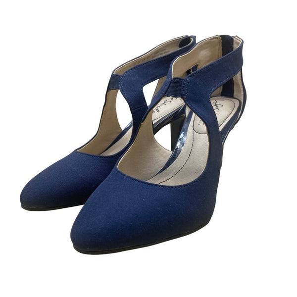 LifeStride Women’s Navy Fabric Zip Up Giovanna 2 Soft System Pumps Size 5.5M