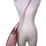 Kate Spade Women’s Pink Leather Adjustable Strap Compact Crossbody Tote Bag