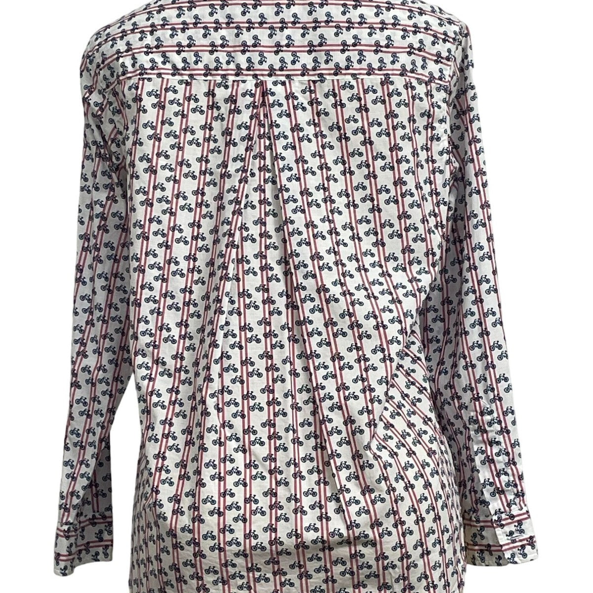Grayson Women's Bycicle Print Longsleeve Dress Shirt Sz 2 New