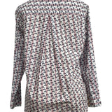 Grayson Women's Bycicle Print Longsleeve Dress Shirt Sz 2 New