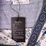 R. Vivimos Womens Blue & White Floral Maxi Dress Cotton Button Down Size XL