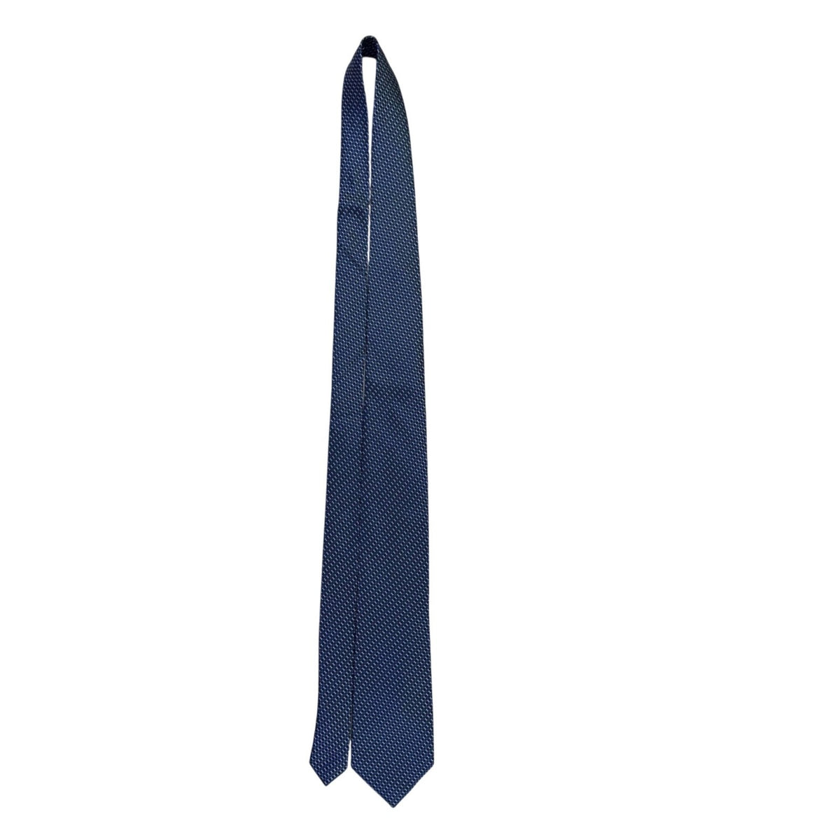 Geoffrey Beene Mens Blue 100% Silk Checkered Pattern Tie Hand Made China Classic