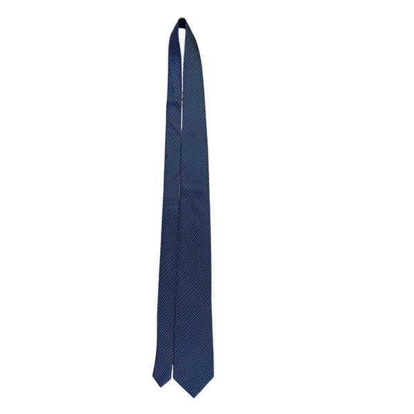 Geoffrey Beene Mens Blue 100% Silk Checkered Pattern Tie Hand Made China Classic