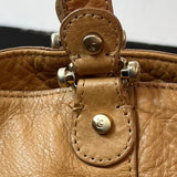 Liz Claiborne Women's Light Brown Leather Shoulder Bag Sz L