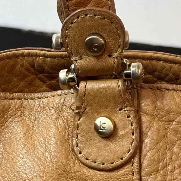 Liz Claiborne Women's Light Brown Leather Shoulder Bag Sz L