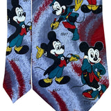 Mickey Unlimited Mens Red Mickey Mouse Cartoon Necktie Vintage Fun Design