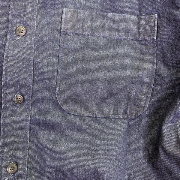 Lucky Brand Dark Wash Denim Mens Button-Up Long Sleeve Shirt Size S