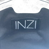 Inzi Women’s Silver & White Faux Leather Snake Pattern Chain Strap Crossbody Bag
