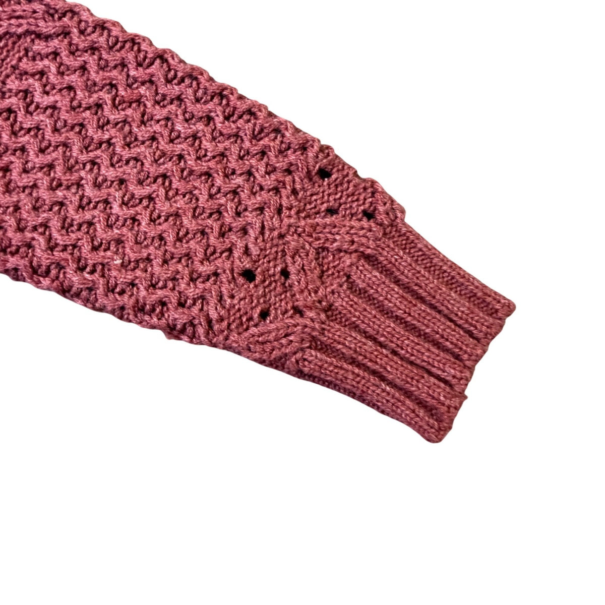 Evan Jrs. Womens Burgundy Cable Knit Sweater Cozy Pullover Winter Size M