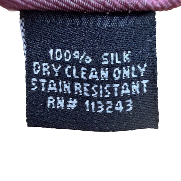 Tie Bar Mens Pink 100% Silk Necktie Stain Resistant Elegant Formal Wear
