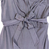 Chicos Womens Black Faux-Wrap Tie-Belt Jumpsuit Size 2 (12/14 )