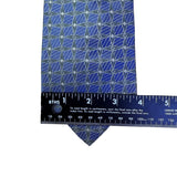 Geoffrey Beene Mens Blue Silk Geometric Pattern Necktie