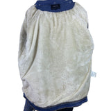 Omoone Women’s Blue Denim Jacket Distressed Pockets Button Closure Sz L