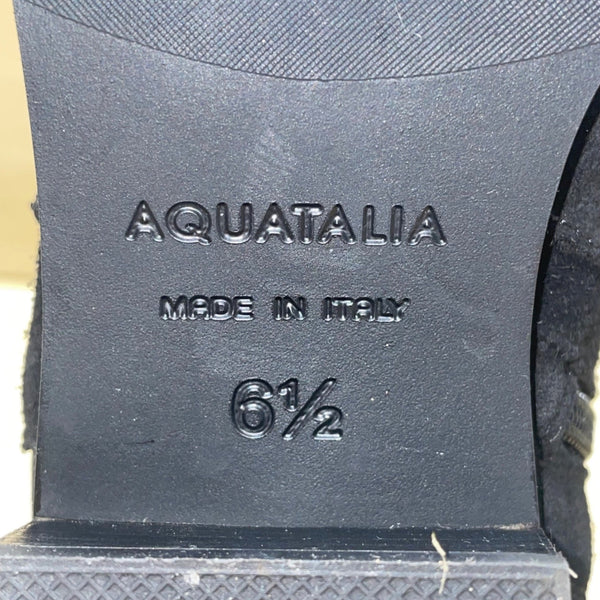 Aquatalia Women’s Black Suede & Stretch Calve Knee-High Nolita Boots Size 6.5M