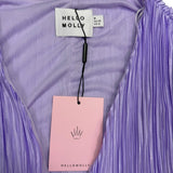 Hello Molly Womens Lavender Pleated Bell Sleeve Mini Dress Tie Detail Size 6