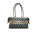 Dooney & Bourke Women’s Beige & Gray Monogram Leather Logo Pocket Tote Bag
