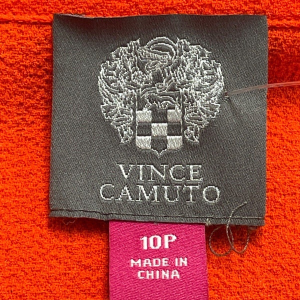Vince Camuto Women's Orange Open Front Tie Belt Sweater Size 10P - New