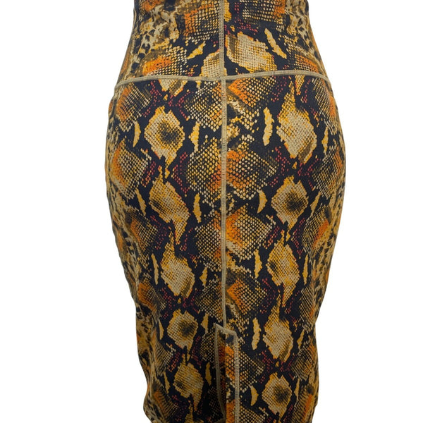 Women With Control Snake Print Pencil Skirt Stretch Waist Size S