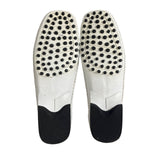 Grupo Italiano Women's White Leather Stitching Sole Flat Slippers Sz 7