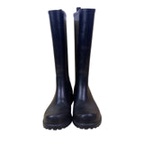 Nine West Women’s Black Rubber Tall Logo Detail Ydoll Rain Boots Size 9M