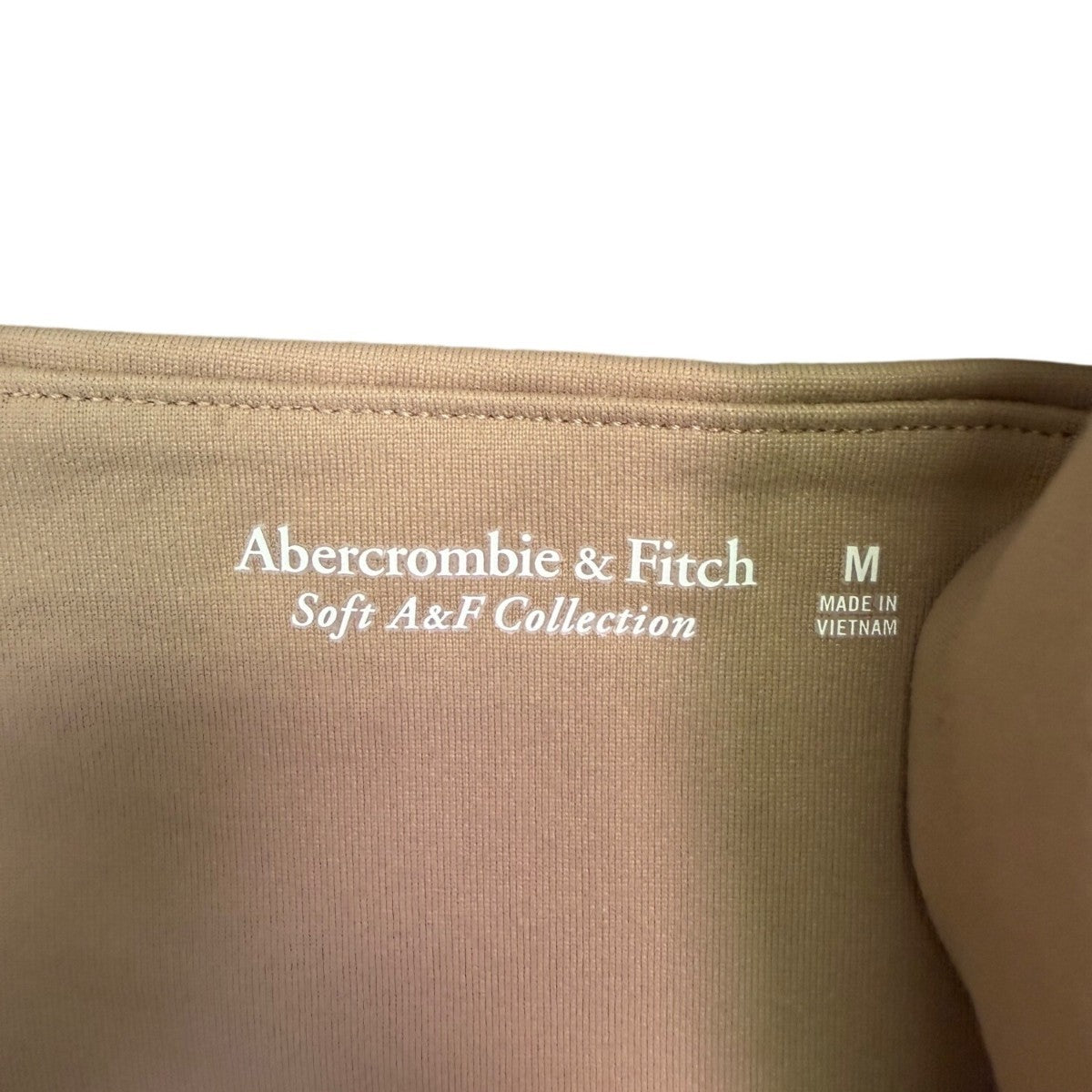Abercrombie & Fitch Womens Beige Cotton Spandex Bodysuit Size M