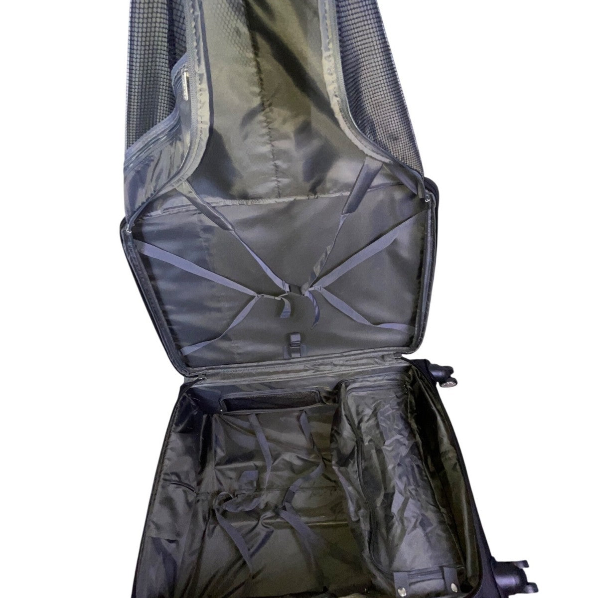 Delsey Unisex Black Expandable Spinner Wheels Rolling Travel Suitcase  Luggage