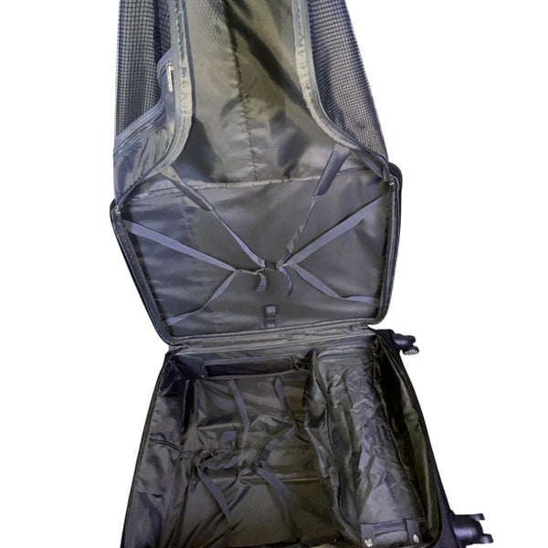 Delsey Unisex Black Expandable Spinner Wheels Rolling Travel Suitcase  Luggage