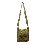 Vera Bradley Women’s Green Quilted Adjustable Strap Floral Pattern Crossbody Bag