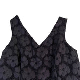 Topshop Womens Black Fit & Flare Floral Pattern Sleeveless V-Neck Dress Size 12