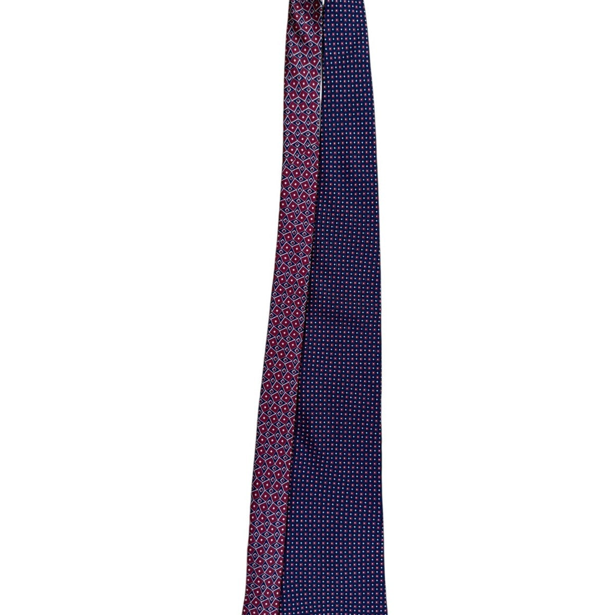 Tommy Hilfiger Mens Blue & Red Diamond Pattern Decorative Neck Tie