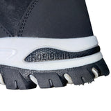 Hobibear Women’s Black & White Faux Fur Insulated Lace-Up Winter Boots Sz 6
